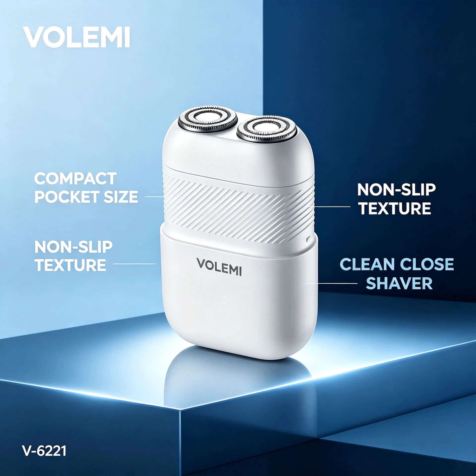 VOLEMI Men's Shaver Floating Foil Wet & Dry USB Rechargeable V-6221