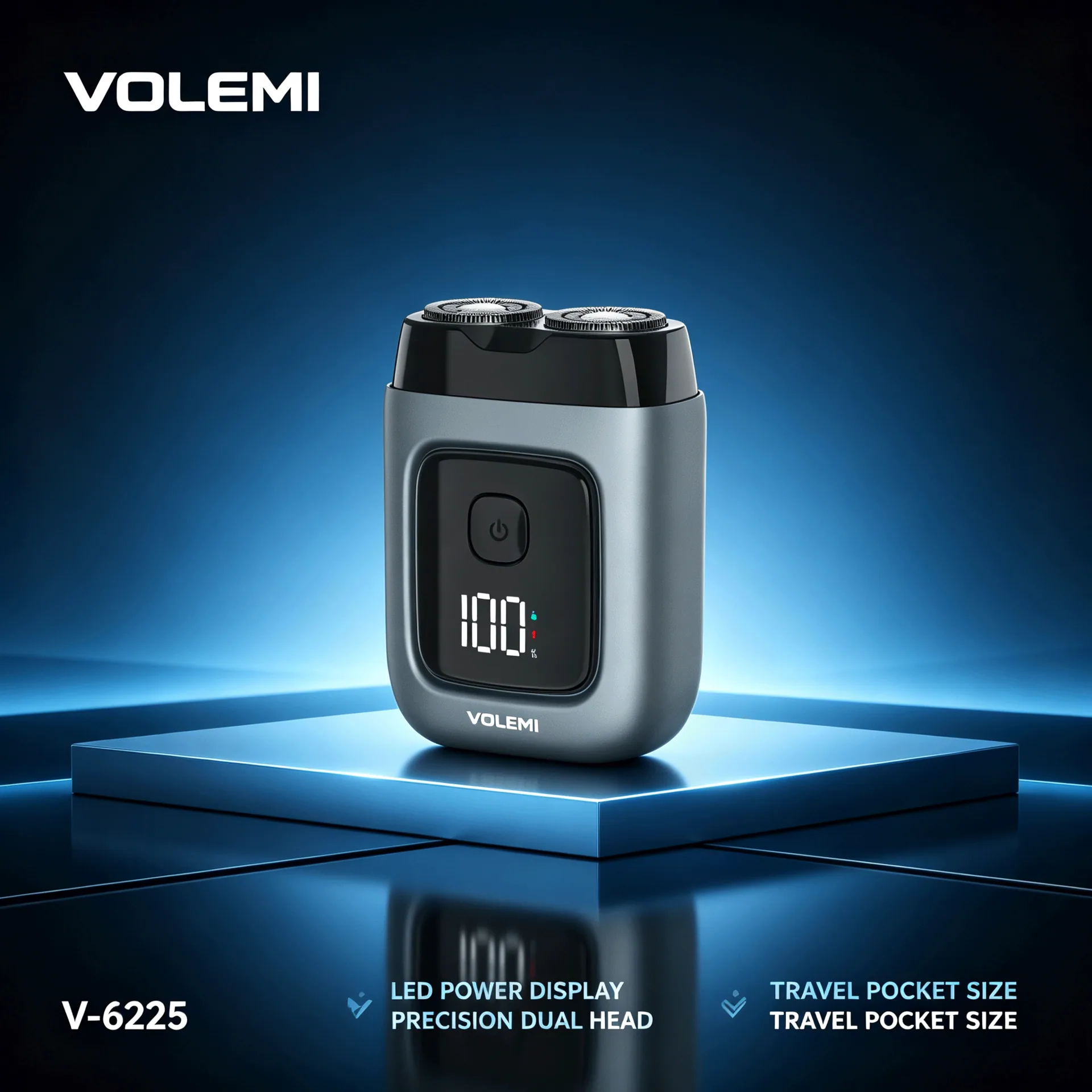 VOLEMI Men's Shaver Floating Foil Wet & Dry USB Rechargeable V-6225