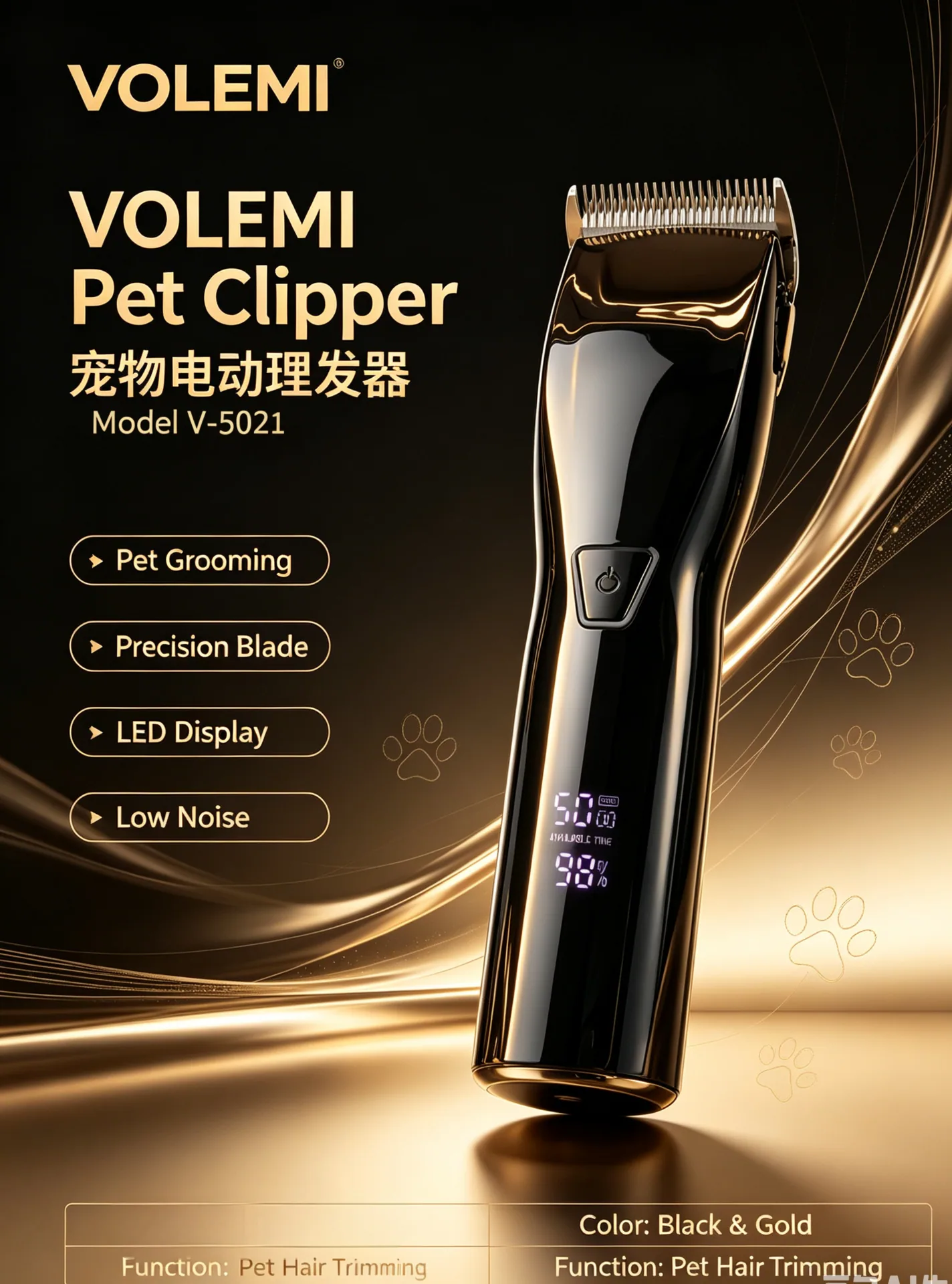 VOLEMI Rechargeable Hair Clipper Kit Long Runtime v-5002
