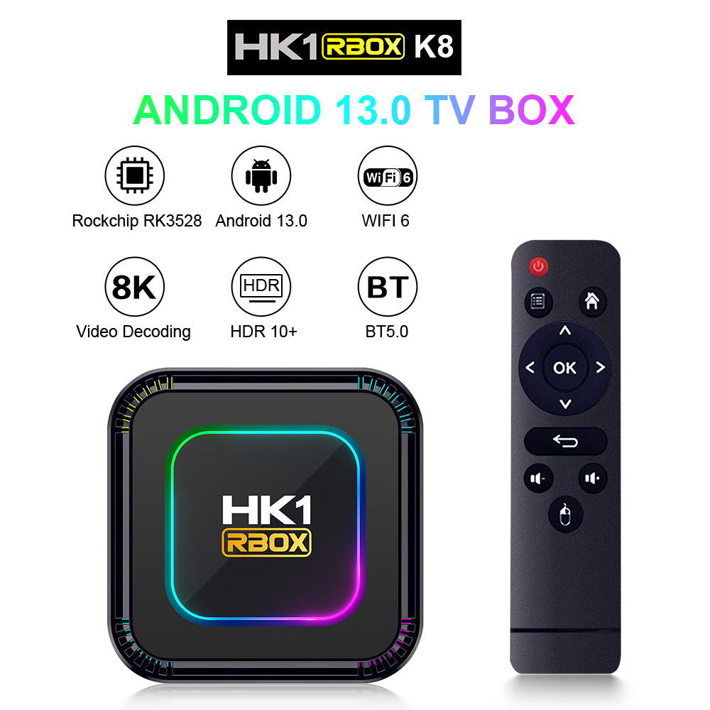 HK1RBOX-K8 Android 13.0 TV BOX RK3528 WiFi 6 8K Bluetooth 5.0