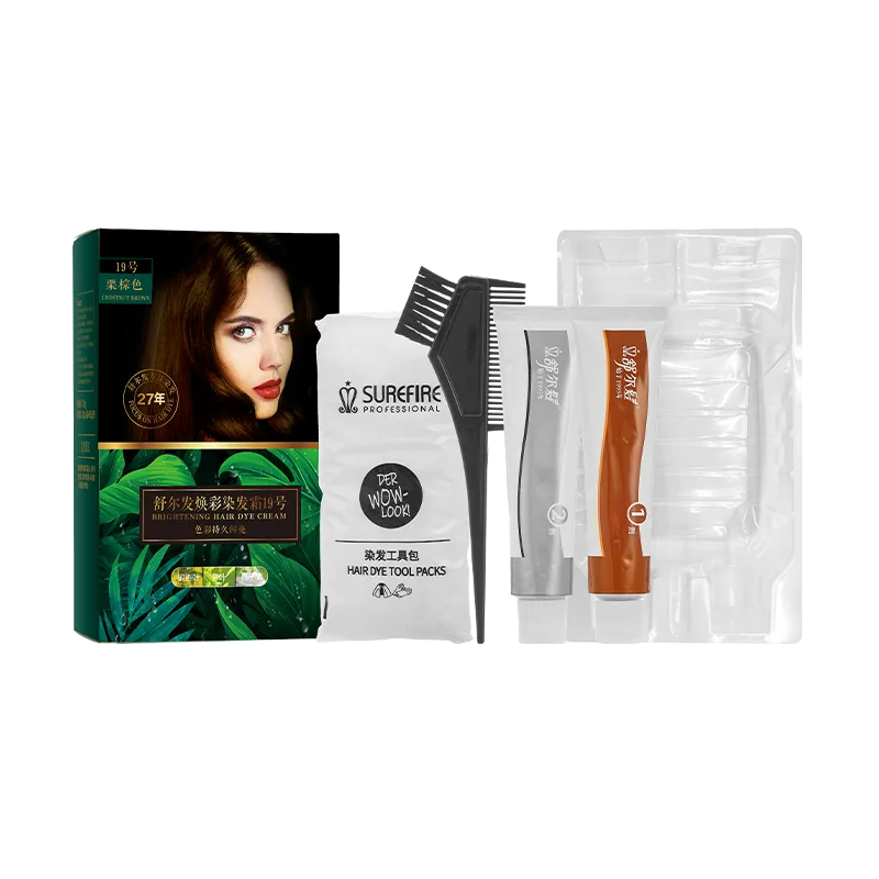 Shuerfa Color Revitalizing Hair Dye Cream No. 19 (Chestnut Brown)