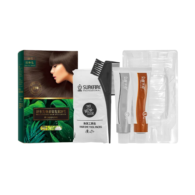 Shuerfa Color Revitalizing Hair Dye Cream No. 20 (Dark Brown)