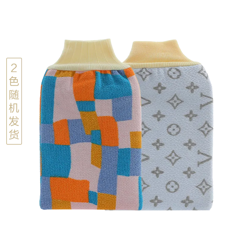 Jiejia Zhongsha Pattern Bath Gloves 0918