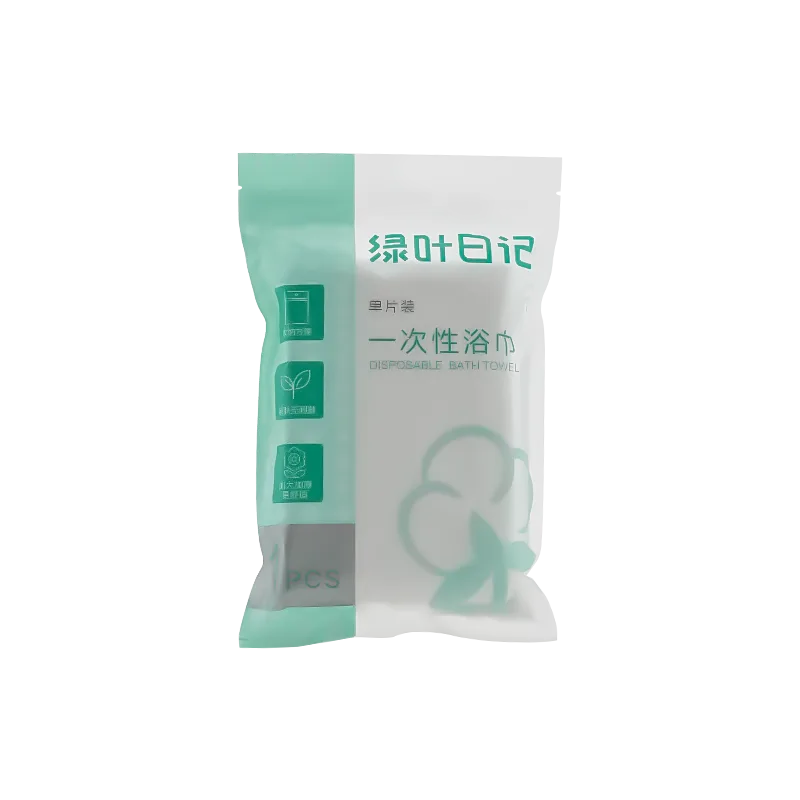 Green Leaf Diary Disposable Bath Towel (Single Pack)
