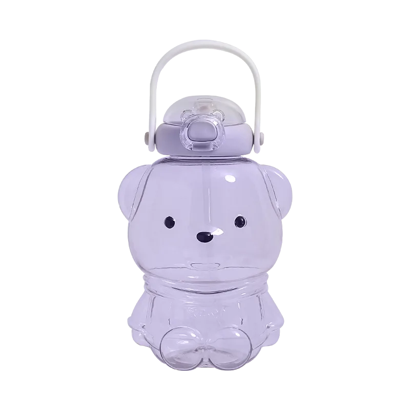 Little Tea Diary 1000ml Gudu Bear Water Bottle Taro Bobo Purple