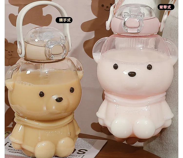 Xiaocha Diary 1000ml Gudu Bear Water Bottle Starry Fantasy Blue 12