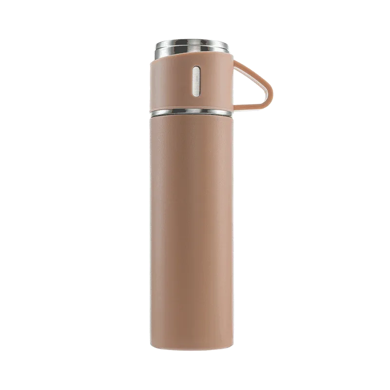 Jiadeli 450ml Stainless Steel Insulated Cup with Steel Lid, Pink