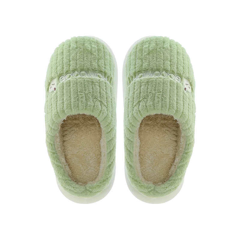 Jiadeli 1011 Women's Fashion Cotton Slippers Grass Green 38-39