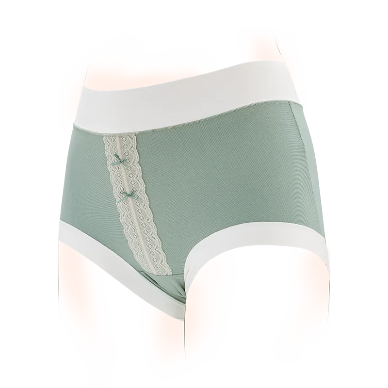 Maiweishi Women's High-Waist Underwear, Medium Green, One Size