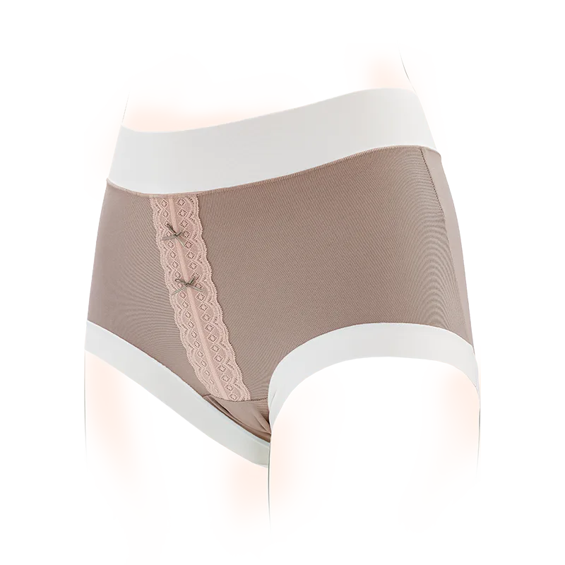 Maiweishi Women's High-Waist Underwear, Apricot, One Size