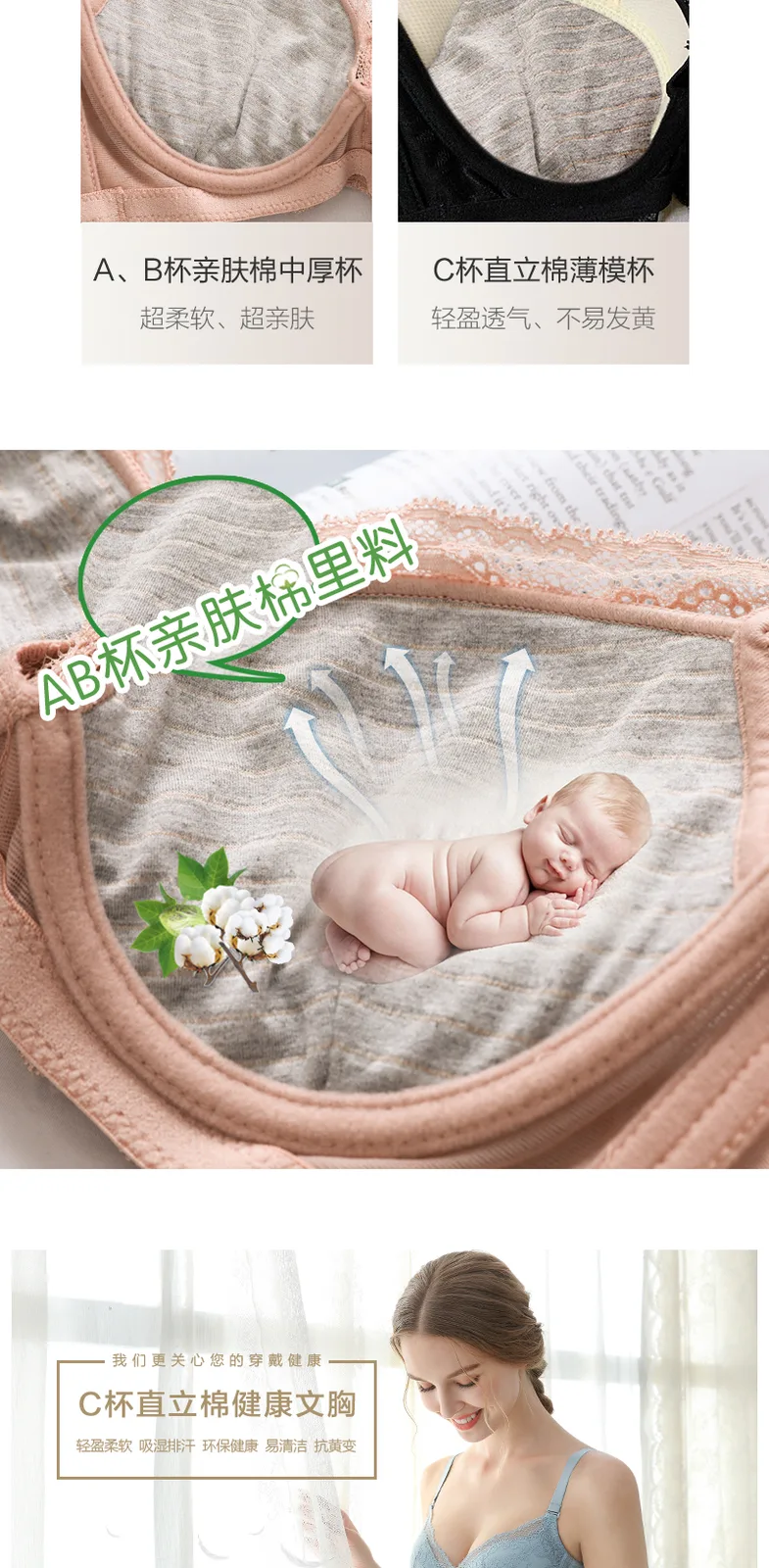 Maiweishi Graphene Cloud-Feel Lace Bra Blue 85C 4