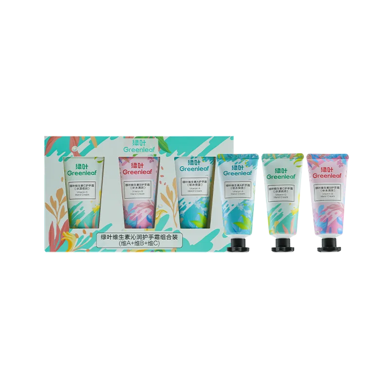 Green Leaf 30g*3 Vitamin Moisturizing Hand Cream Combo Pack (Vitamin A, Vitamin B, Vitamin C) 3 Pieces