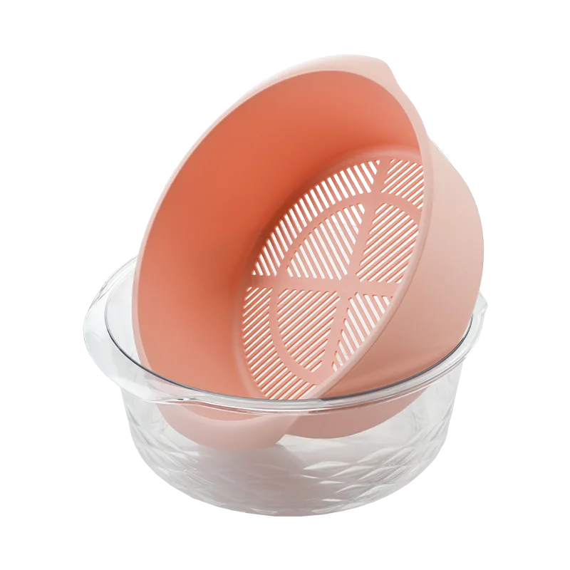 Jiadeli Transparent Round Drain Basket 8041 Pink