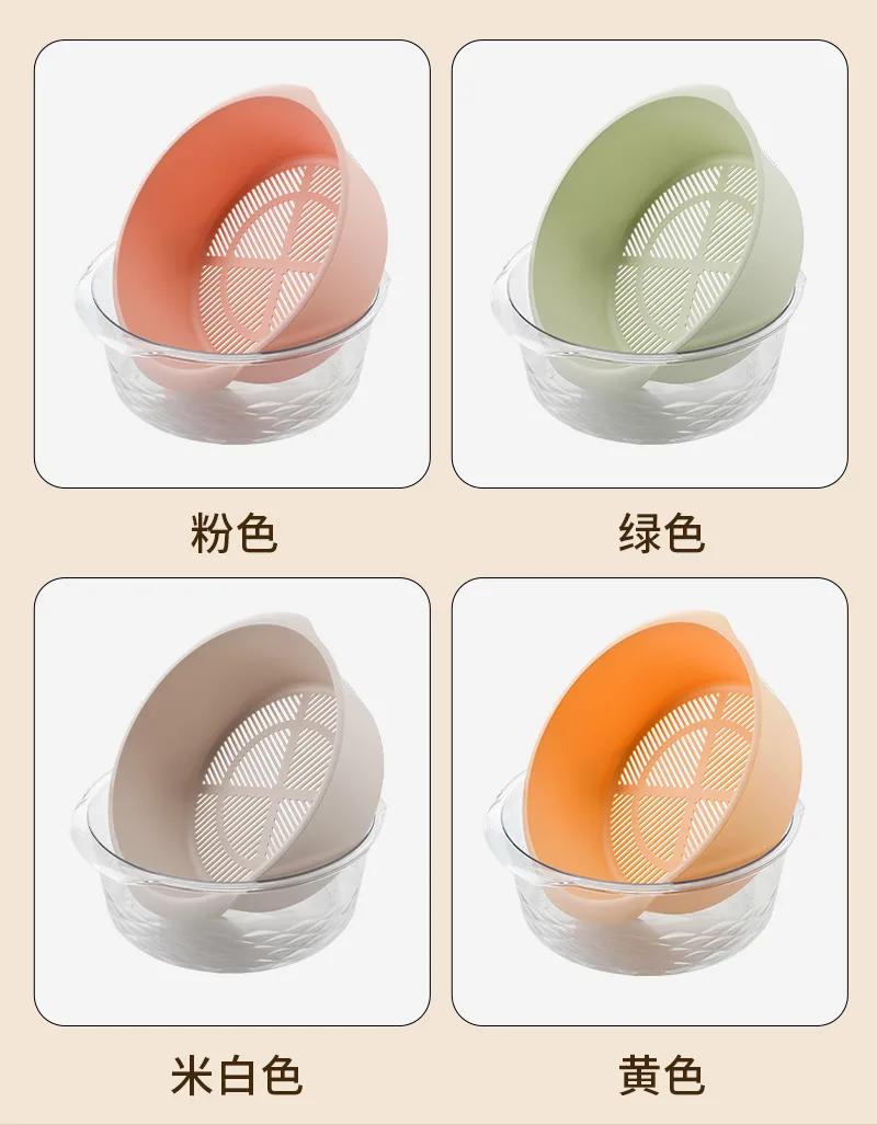 Jiadeli Transparent Round Drain Basket 8041 Green 5