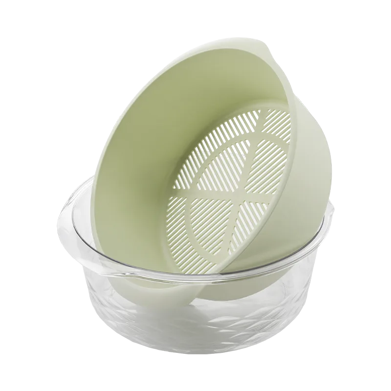 Jiadeli Transparent Round Drain Basket 8041 Green