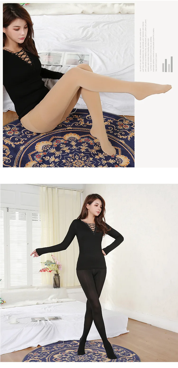 MARVISIA Light Tummy-Control Pantyhose (Black) 8