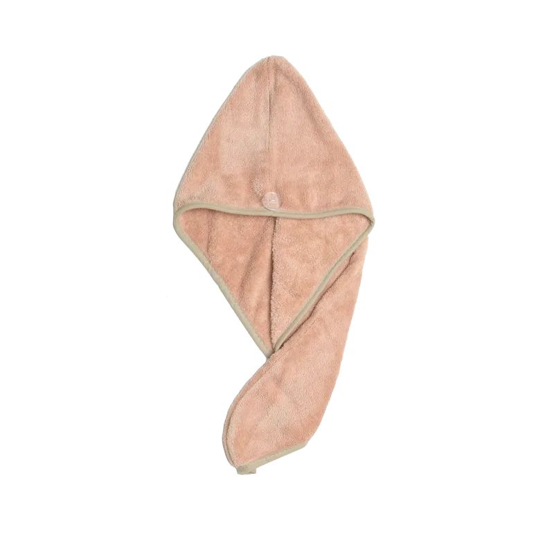 Green Leaf Goodies Quick-Dry Pink Absorbent Hair Towel