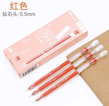 Gel Pen Rollerball Pen 0.38 Diamond [Red 12pcs]