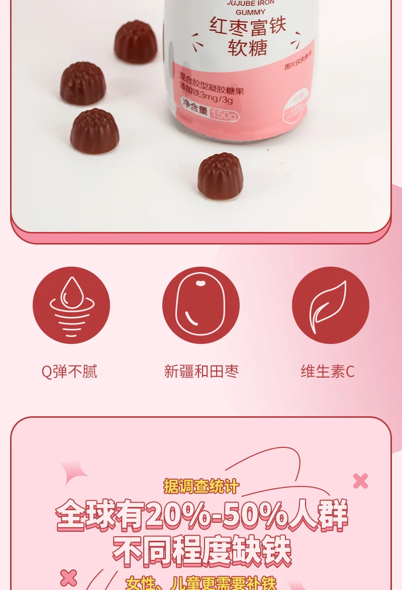 Nuwei Zi Red Date Iron-Rich Gummies 3