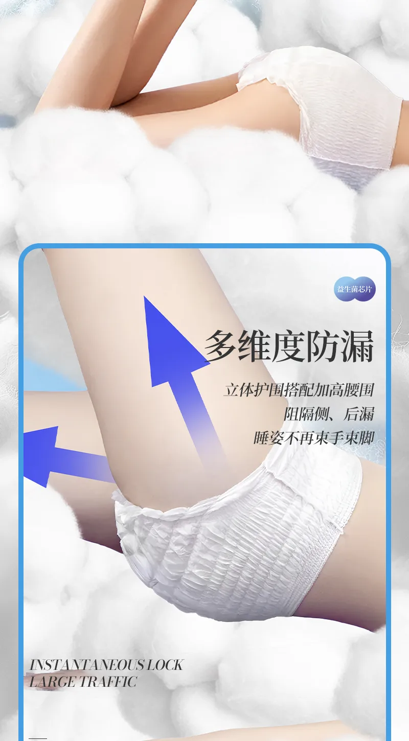 Aishenghuo Free & Breathable Probiotic Disposable Period Underwear / M-L One Size 5-Piece Pack 6