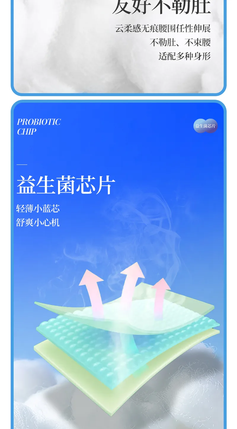 Aishenghuo Free & Breathable Probiotic Sanitary Panties / L-XL One Size 5-Pack 8