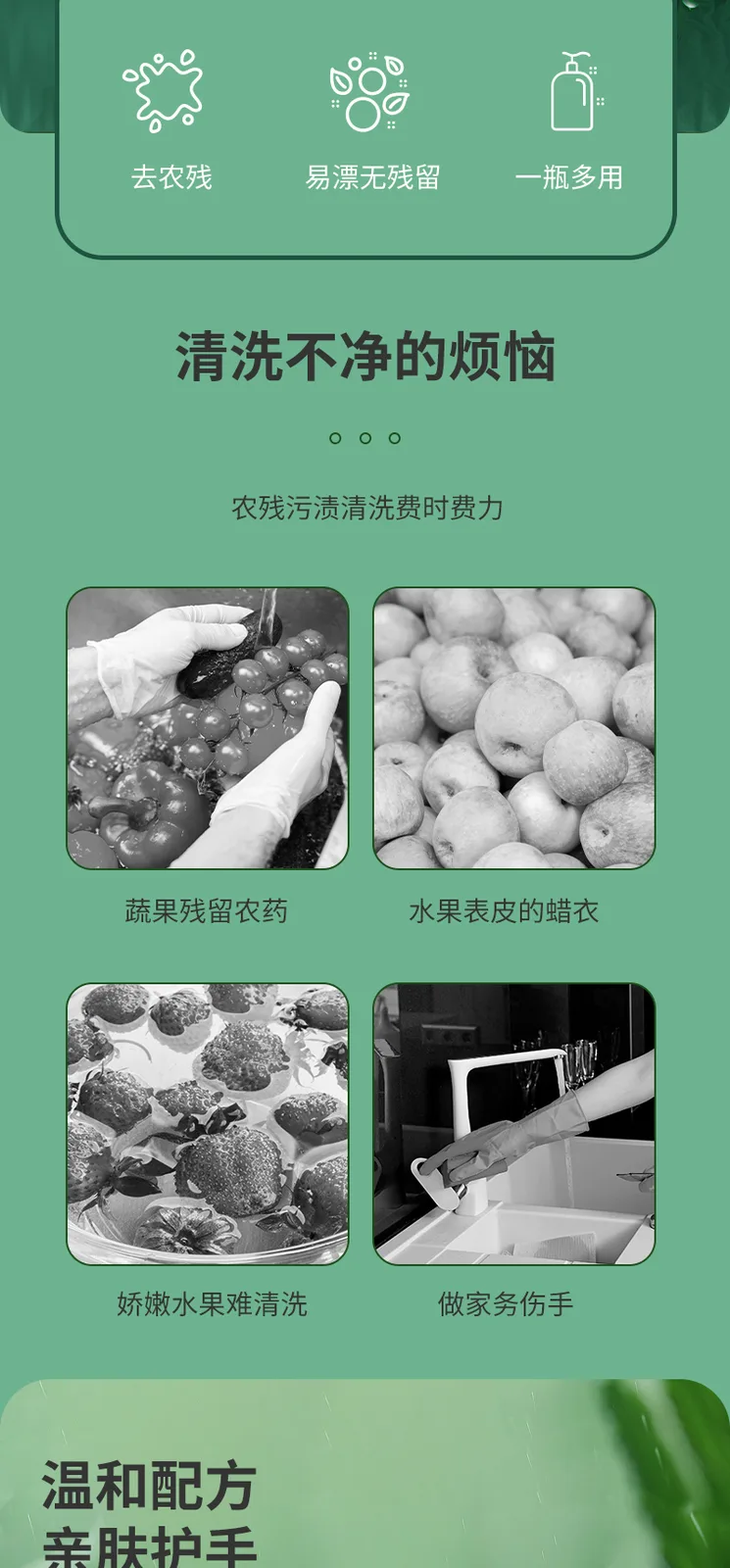 Aishenghuo 500g Fruit and Vegetable Cleaner 4