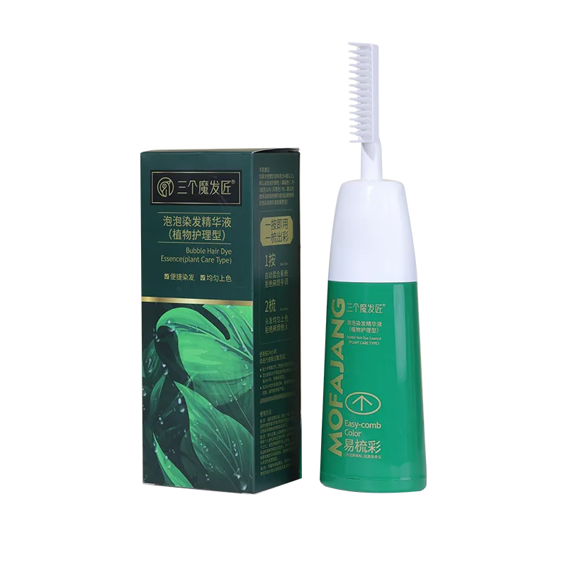 Tres Magos del Cabello Esencia Colorante en Espuma para el Cabello / Tipo Cuidado Vegetal / Castaño