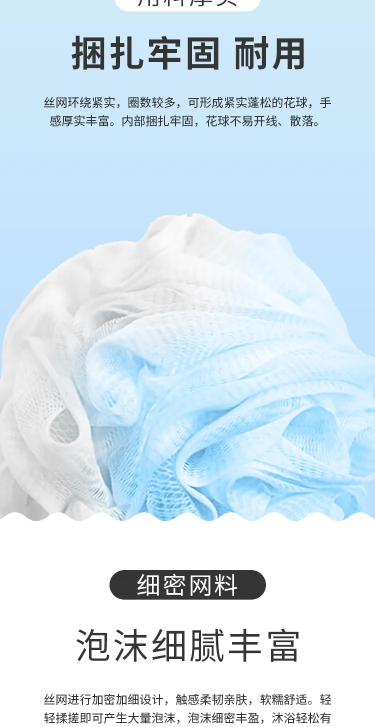 Jiejiaren Two-Tone Bath Loofah 0015 Random Color 4