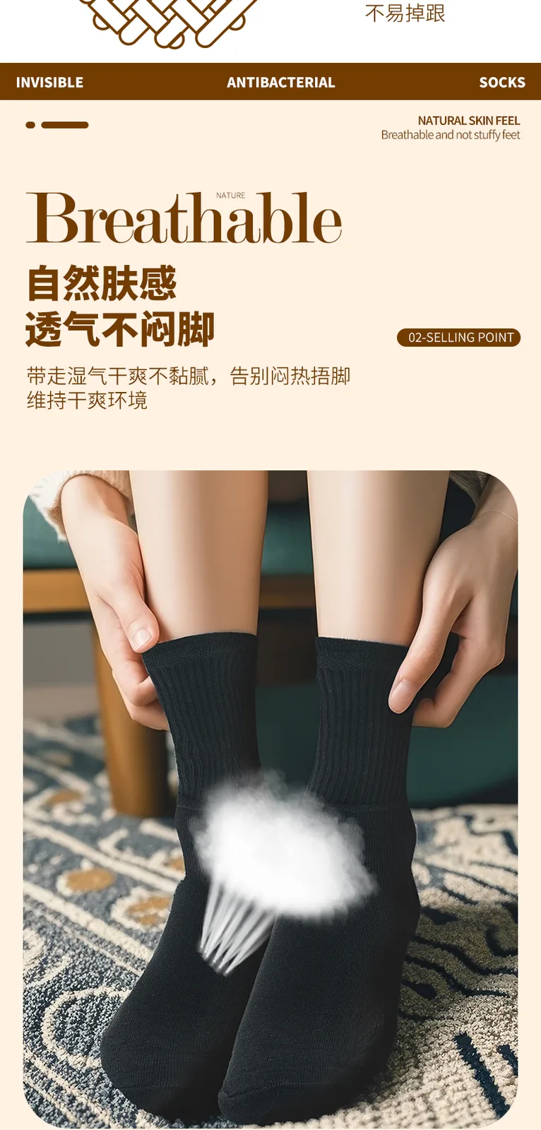 Jiadeli Men's Long Tube Cotton Socks - Black, Dark Blue, Navy Five-Pair Pack 6