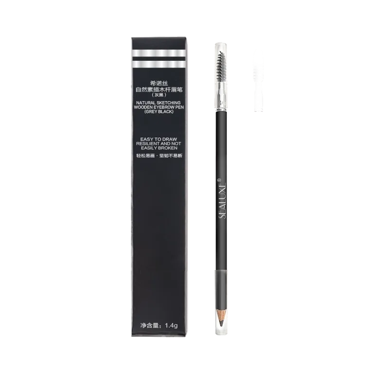 Xinoss Natural Sketch Wooden Eyebrow Pencil / Gray Black