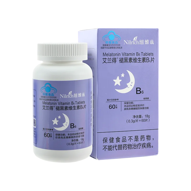 NuWeiZi Ailande Brand Melatonin Vitamin B6 Tablets