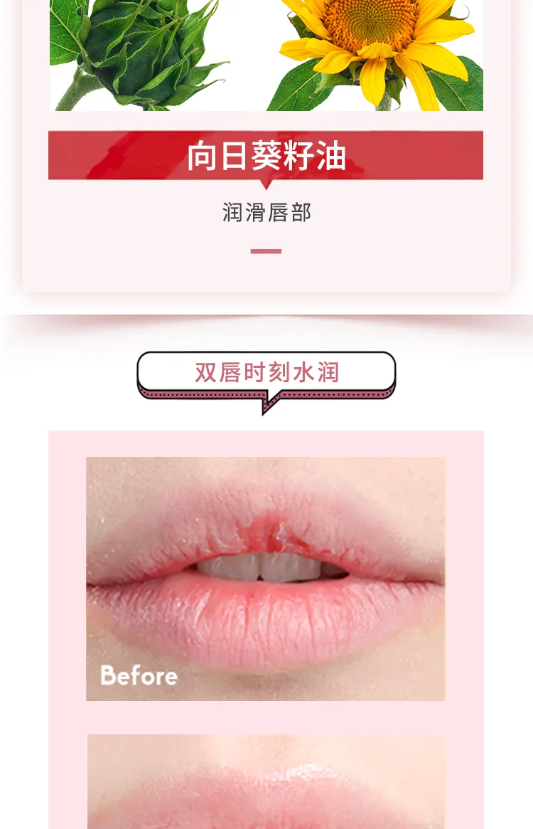Fenpai 3g High Moisture Lip Balm Rose Scent 8