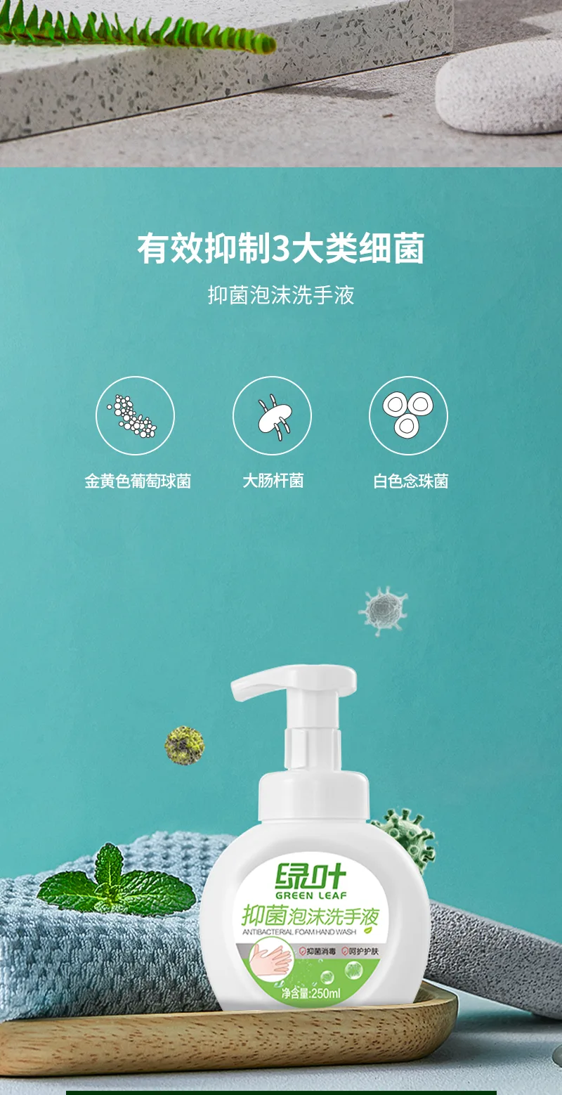 Green Leaf 250ml Antibacterial Foaming Hand Wash 4