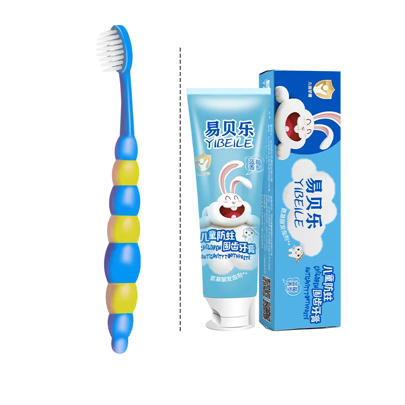 Yibeile 50g Children's Anti-Cavity and Tooth-Strengthening Toothpaste + Yibeile Children's Tooth-Health and Gum-Protection