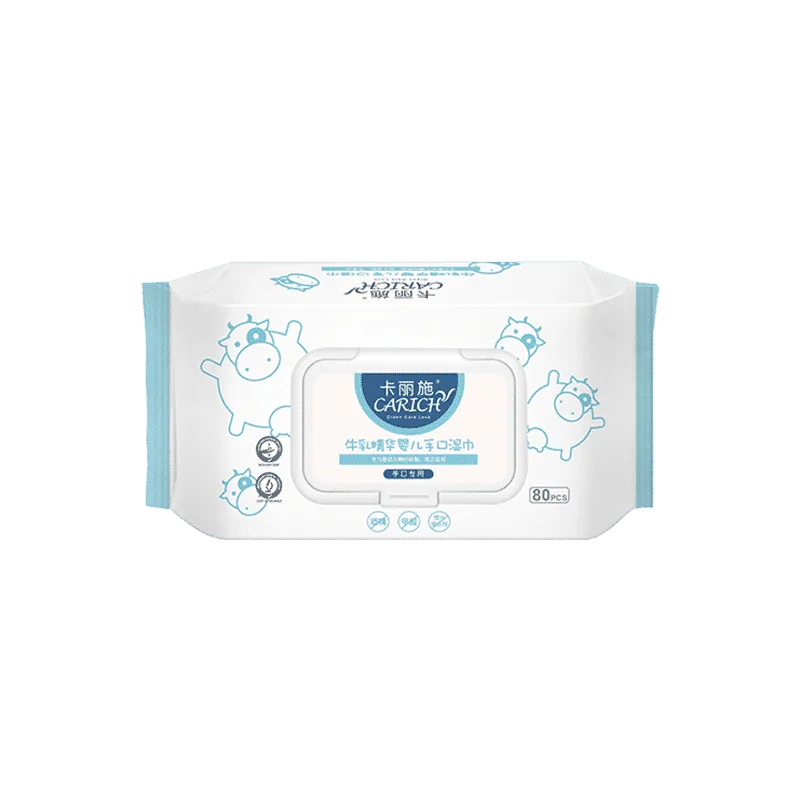 Kalishi 80-sheet Milk Essence Baby Hand and Mouth Wet Wipes