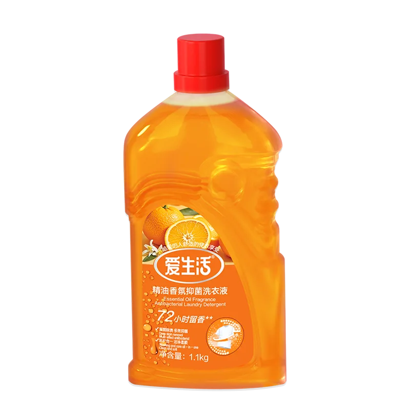 Aishenghuo Essential Oil Scented Antibacterial Laundry Detergent / 1.1kg / Sweet Orange Fragrance