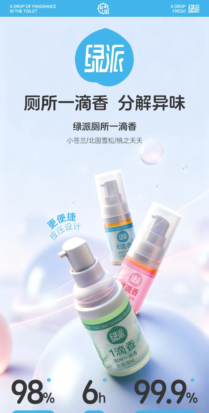GreenPai Toilet One-Drop Fragrance Double Pack / Peach Blossom 2