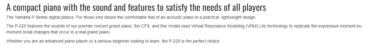 Yamaha P-225 Electrica Synthesizer 88keys Yamaha Keyboard Piano Digital piano Por Electric Digital Piano 4