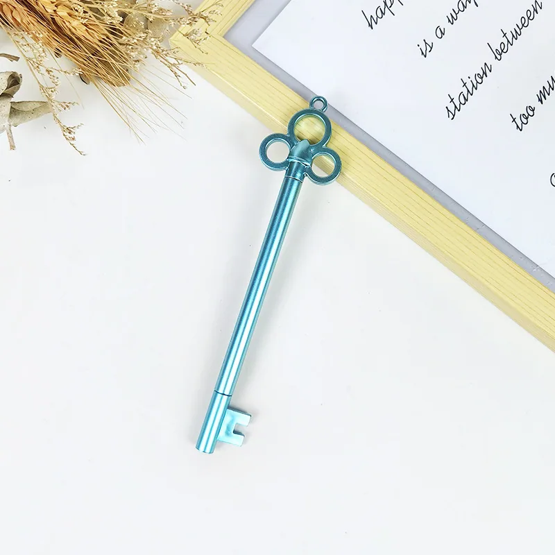 Creative golden key shaped stationery, neutral pen for elementary school students, 0.5mm neutral pen, black needle tube, lear