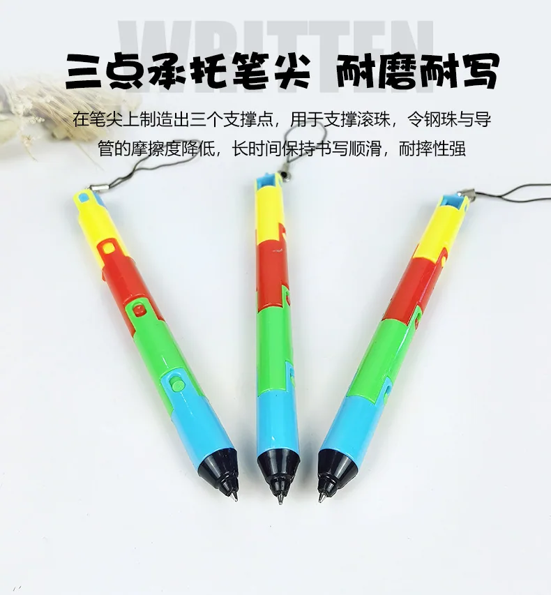New Creative Cute Folding Ballpoint Pen Primary School Student Reward Stationery Flexible and Deformable with Hanging Rope Ballp 10