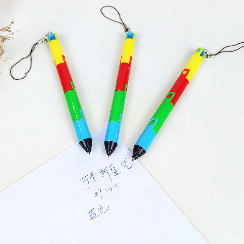New Creative Cute Folding Ballpoint Pen Primary School Student Reward Stationery Flexible and Deformable with Hanging Rope Ballp 2
