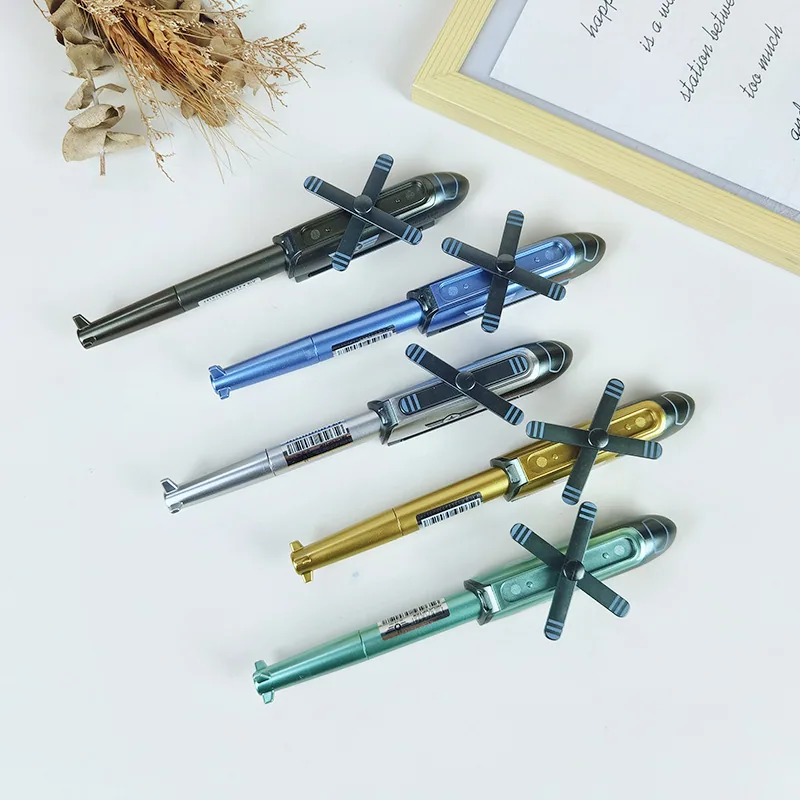 Pen Ballpoint Berbentuk Helikopter Plastik Neutral Pen Pembelajaran Keseronokan Alat Tulis Tanda Tangan Pen Menulis Pen Mainan Pen 2