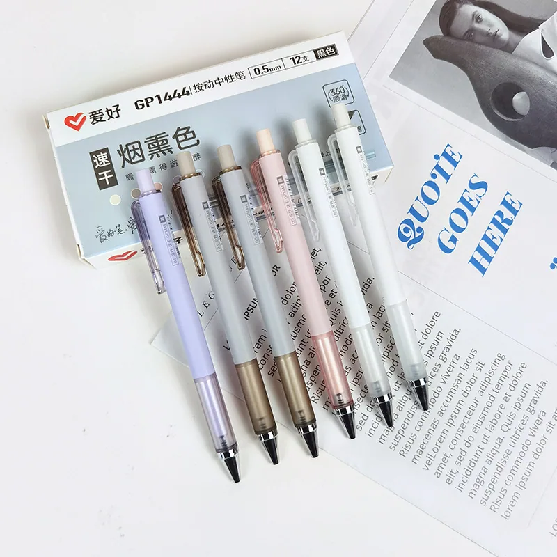 ST color smoked color simple press brush question neutral pen box black office signature pen physical store stationery wholes
