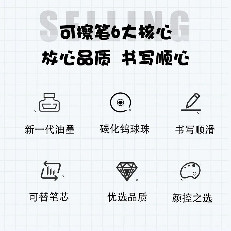 ST color smoked color simple press brush question neutral pen box black office signature pen physical store stationery wholesale 7