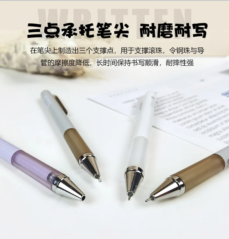 ST color smoked color simple press brush question neutral pen box black office signature pen physical store stationery wholesale 8