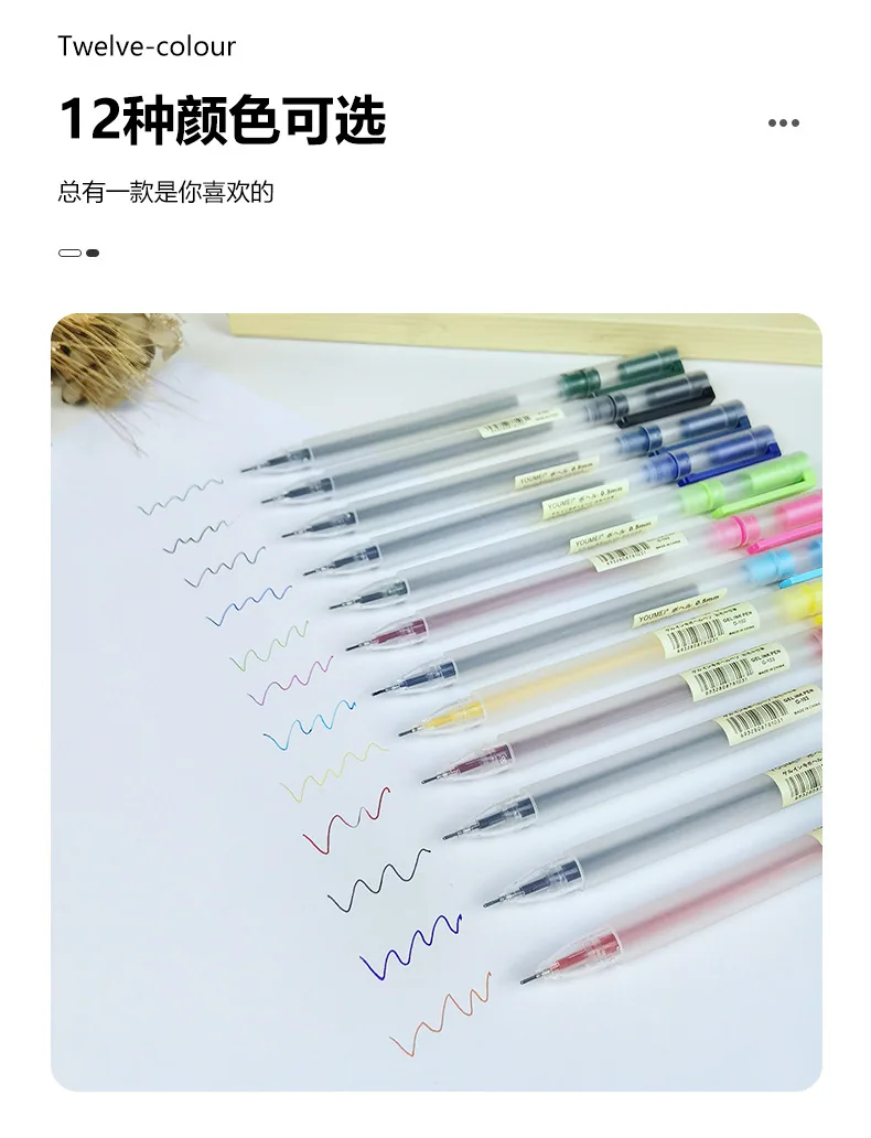 Manufacturer supplies student neutral pen 0.5mm writing pen G-103 colorful stationery fountain pen neutral pen 9