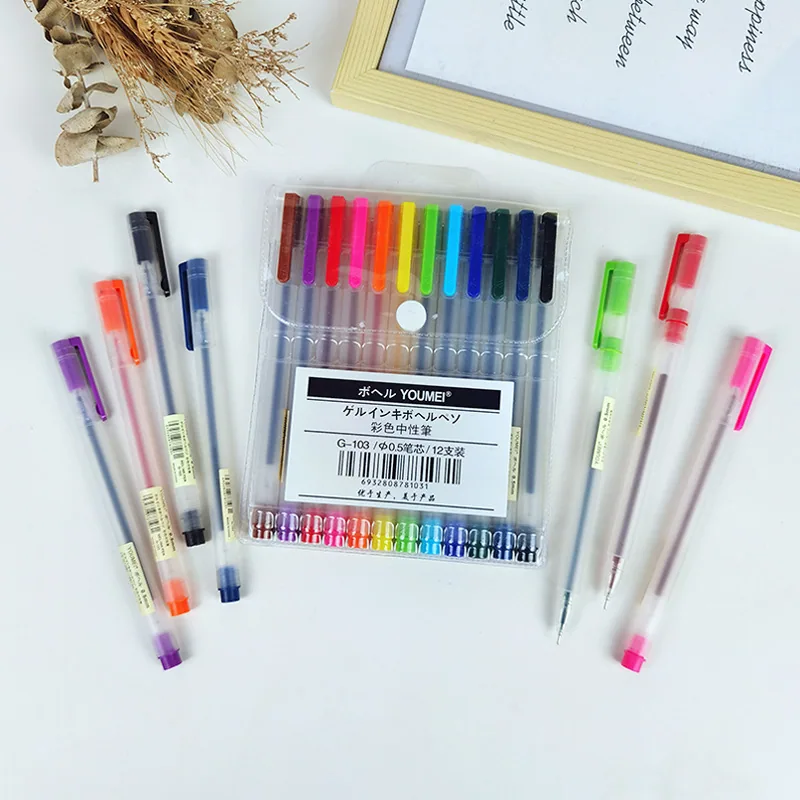 Manufacturer supplies student neutral pen 0.5mm writing pen G-103 colorful stationery fountain pen neutral pen