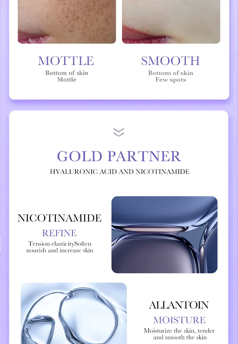 Multiple styles of SADOER nicotinamide facial mask essence liquid can be displayed, whitening, freckle removing and moisturiz