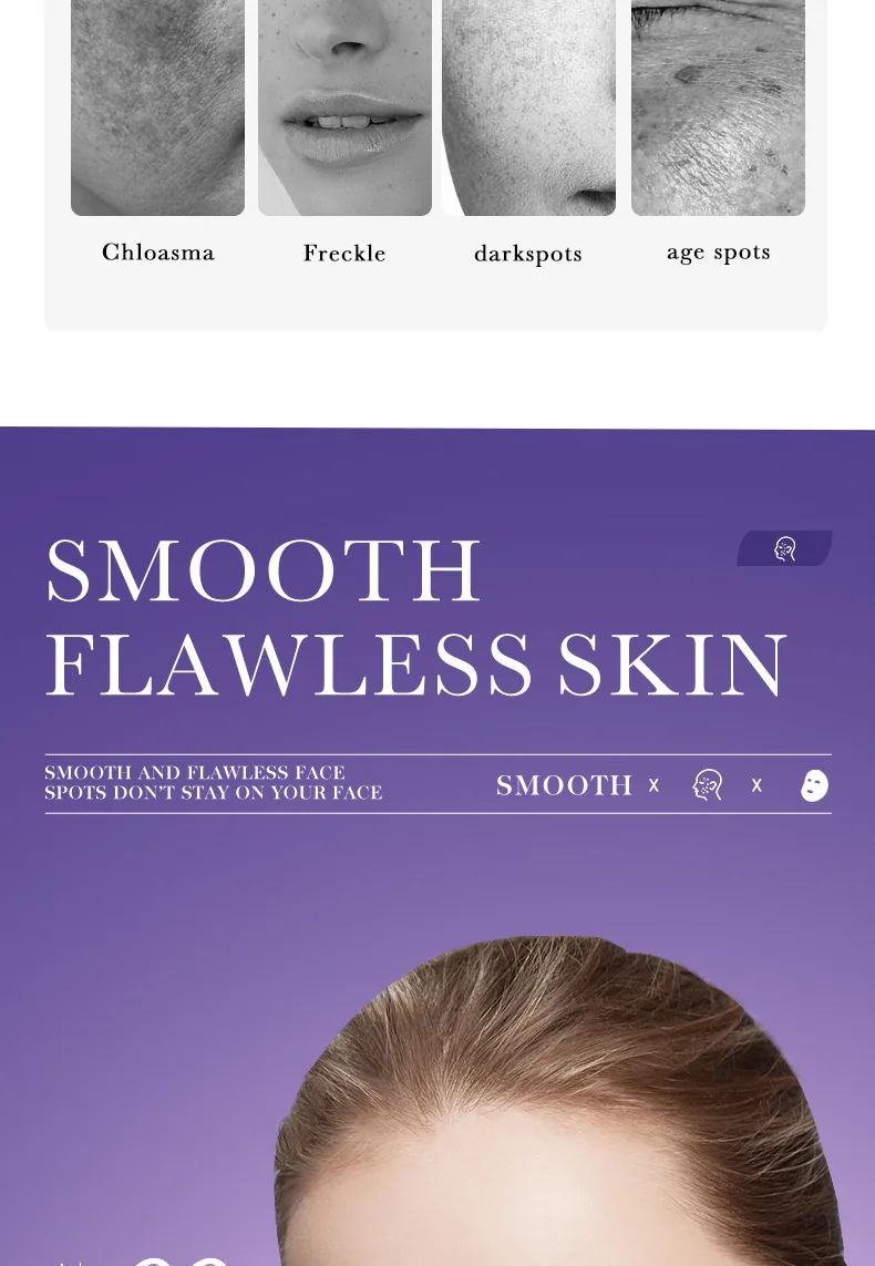 Detailed close-up of SADOER nicotinamide whitening and freckle removing facial mask essence liquid, moisturizing and moisturi