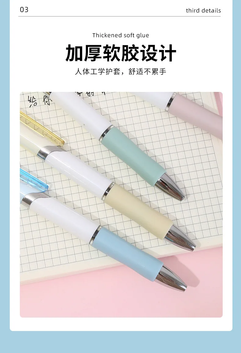 High Beauty Press Student Stationery Morandi Brushing Questions Neutral Pen Ins Color Exam Signature Pen Wholesale 12